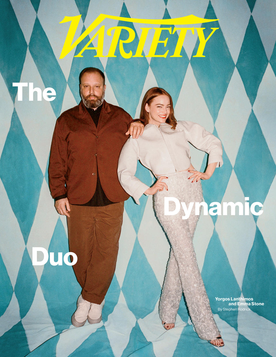 Emma Stone and Yorgos Lanthimos Poor Things Variety Cover