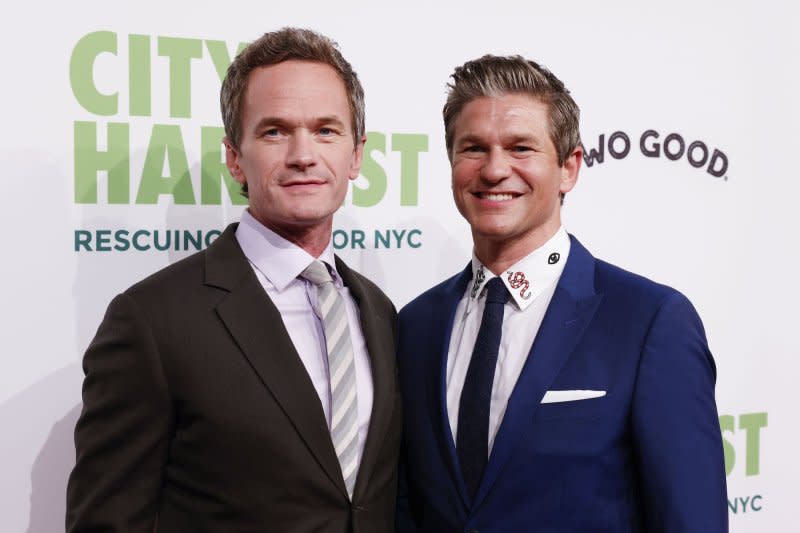 Neil Patrick Harris (L) and David Burtka dedicated sweet posts to each other on their wedding anniversary. File Photo by John Angelillo/UPI