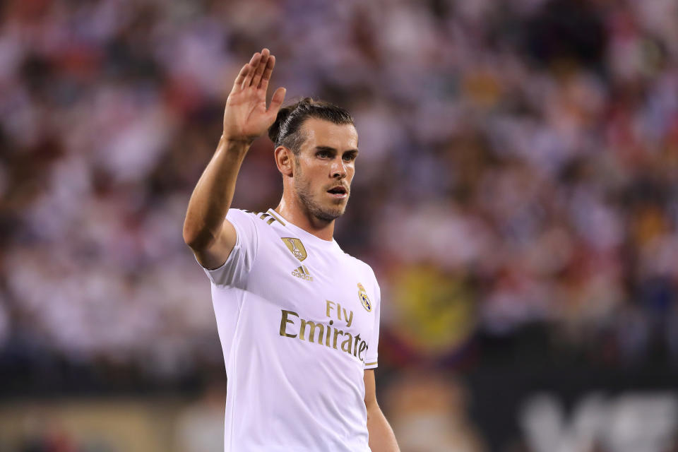 EAST RUTHERFORD, NJ - JULY 26:  Gareth Bale of Real Madrid during the 2019 International Champions Cup match between Real Madrid and Atletico de Madrid at MetLife Stadium on July 26, 2019 in East Rutherford, New Jersey. (Photo by Matthew Ashton - AMA/Getty Images)