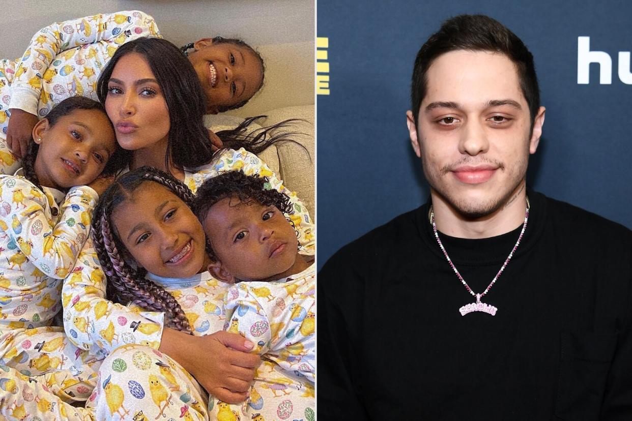 Kim Kardashian and her kids, Pete Davidson