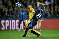 Dortmund's US midfielder Christian Pulisic (L) claims the winner against Brugge in midweek after coming off the bench to score on his 20th birthday