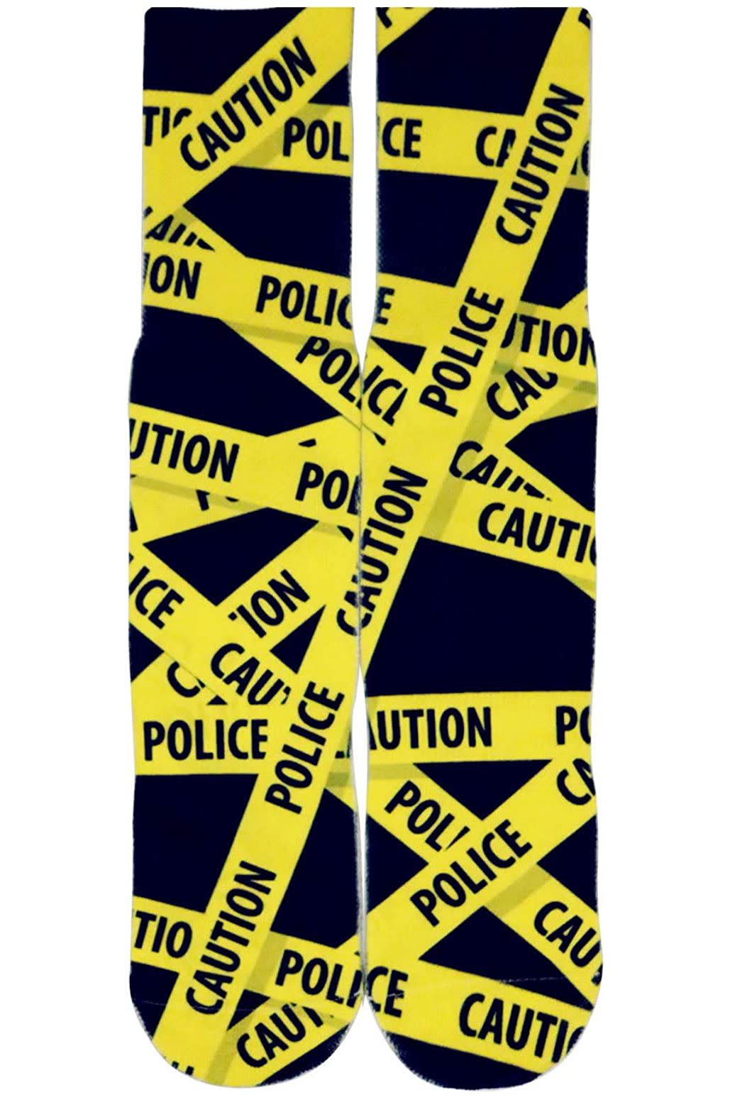 Crime Scene Tape Socks