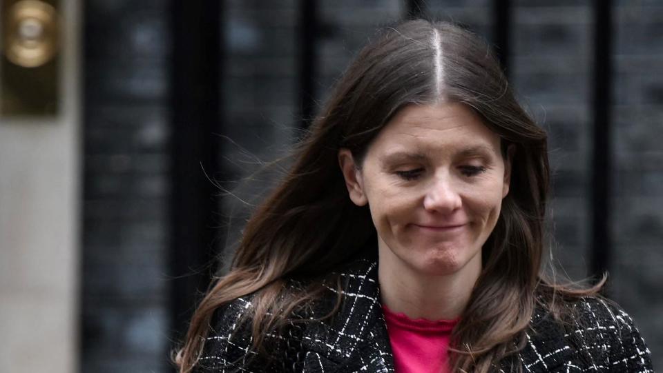  Britain's Science, Innovation and Technology Secretary Michelle Donelan leaves after attending the weekly Cabinet meeting at 10 Downing Street, in London, on February 21, 2023. 