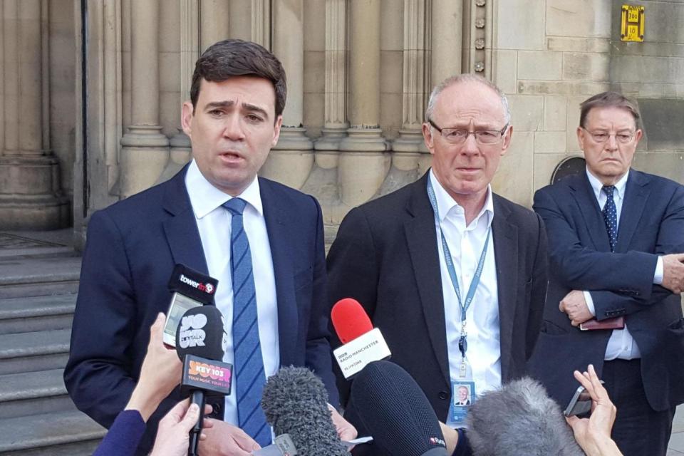 Andy Burnham speaks after a suicide bomber killed 22 people at an Ariana Grande concert (PA)