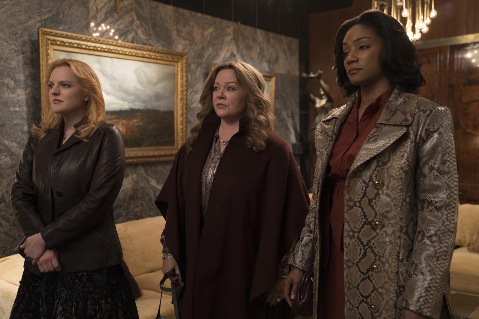 Elisabeth Moss, Melissa McCarthy and Tiffany Haddish in "The Kitchen." (Photo: Warner Bros.)