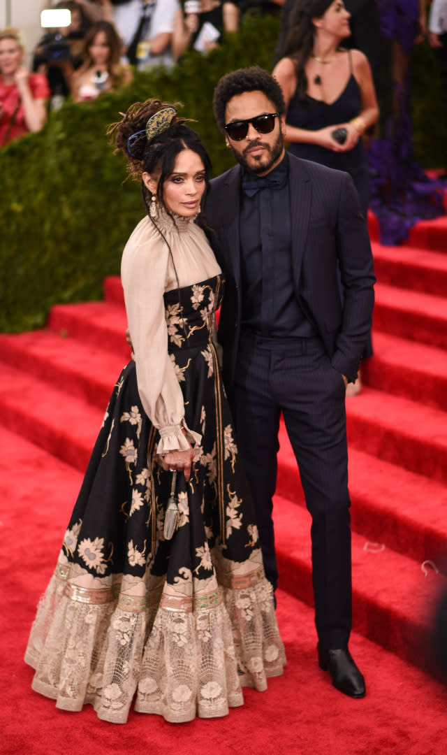 NEW YORK, NY – MAY 11: Lisa Bonet and Lenny Kravitz attend the “China: Through The Looking Glass” Costume Institute Benefit Gala at the Metropolitan Museum of Art on May 4, 2015 in New York City. <em>Photo by Andrew H. Walker/Getty Images for Variety.</em>