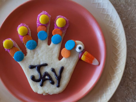 Turkey Handprint Cookie Place Cards