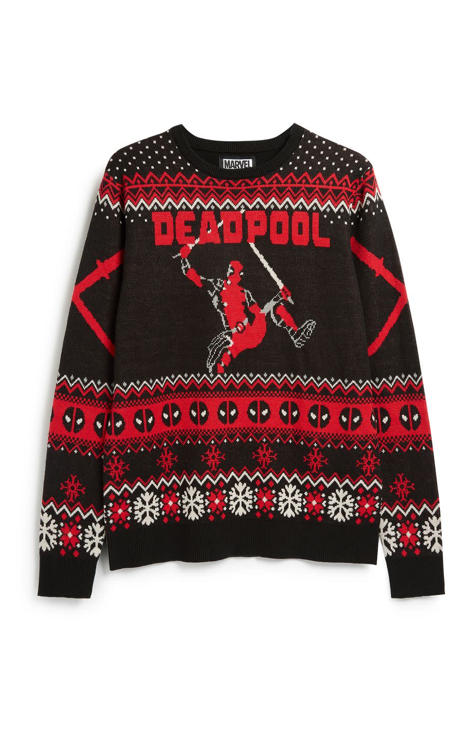 <p>Deadpool fairisle jumper, £14</p>