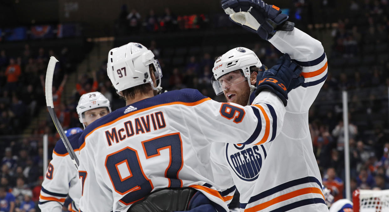 With their win over the New York Rangers, the Edmonton Oilers made NHL history. (AP Photo/Kathy Willens)