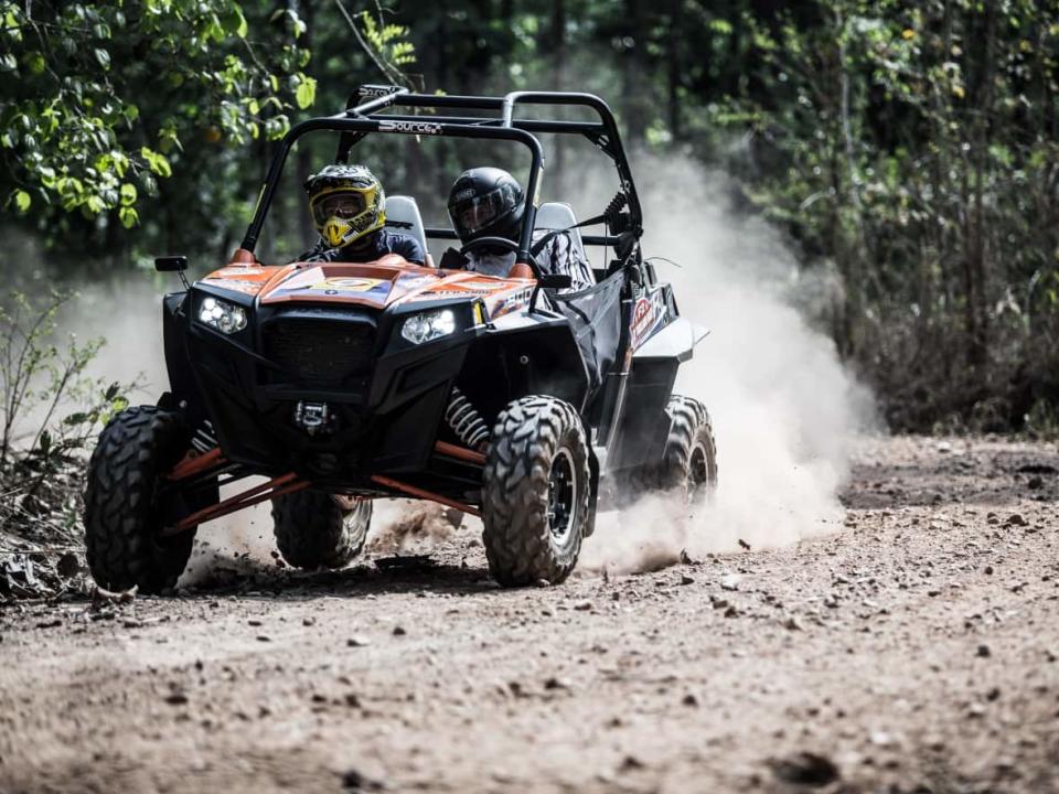 A passenger was killed in a vehicle rollover north of Kelowna, B.C. on Saturday, according to RCMP. Off-road vehicles like the one pictured here are often used for recreation.  (Shutterstock / NickNack Ratchaph - image credit)