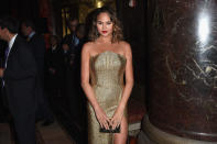 <p>The model was frank about her past insecurities to <em><a rel="nofollow noopener" href="http://www.etonline.com/news/210663_exclusive_chrissy_teigen_admits_she_used_to_weigh_herself_3_times_a_day" target="_blank" data-ylk="slk:Entertainment Tonight;elm:context_link;itc:0;sec:content-canvas" class="link ">Entertainment Tonight</a></em> in February: "Honestly, I was so stuck on the scale game. Like, I was the kind of person that was, you know, pre-baby, I weighed myself like three times a day. I knew how much I weighed at 8 a.m. and I knew how much I was supposed to weigh at 1 p.m. and I knew how much I was supposed to weigh at 8 p.m. </p><p>"You start to realise that it's not about the number on the scale, it's about how you project yourself."</p>