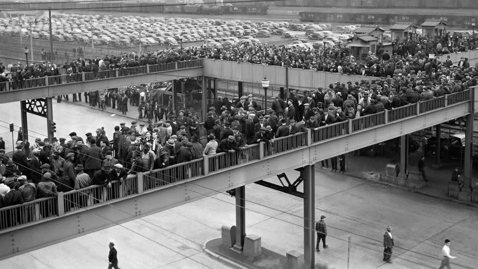 A strike at Ford's River Rouge plant in Dearborn, Michigan, in 1941, led Ford to recognize the UAW. - Irving Haberman/IH Images/Archive Photos/Getty Images