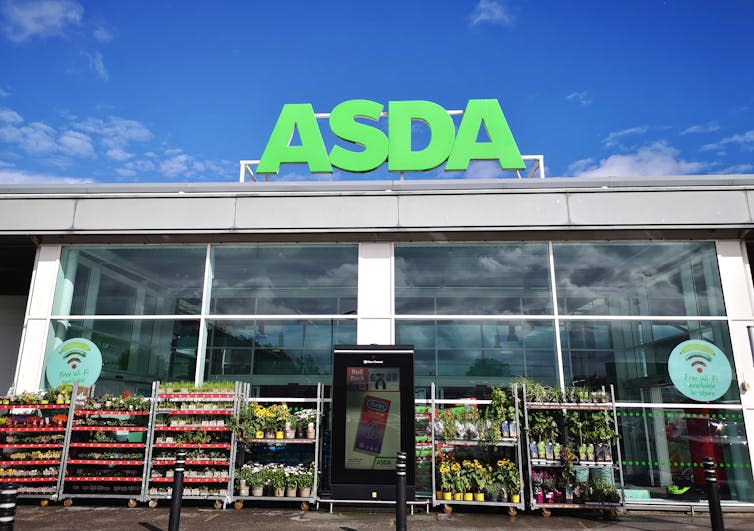 A picture of the front of an Asda superstore