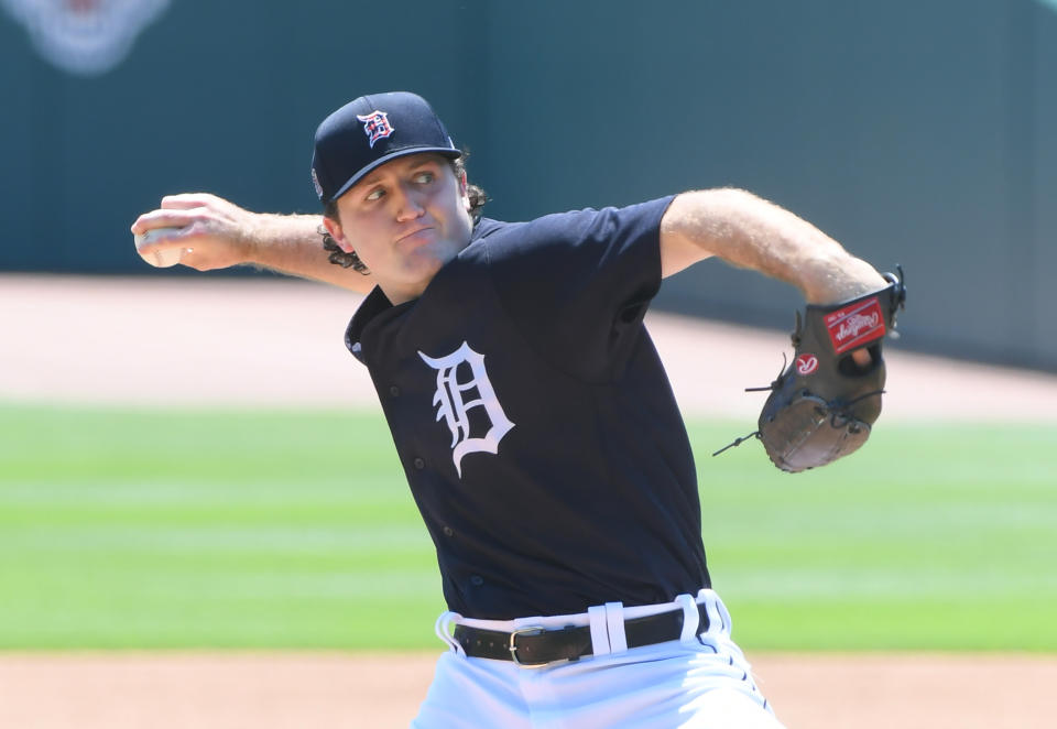 Casey Mize, the Tigers' top pitching prospect, is set to make his MLB debut Wednesday. (Photo by Mark Cunningham/MLB Photos via Getty Images)