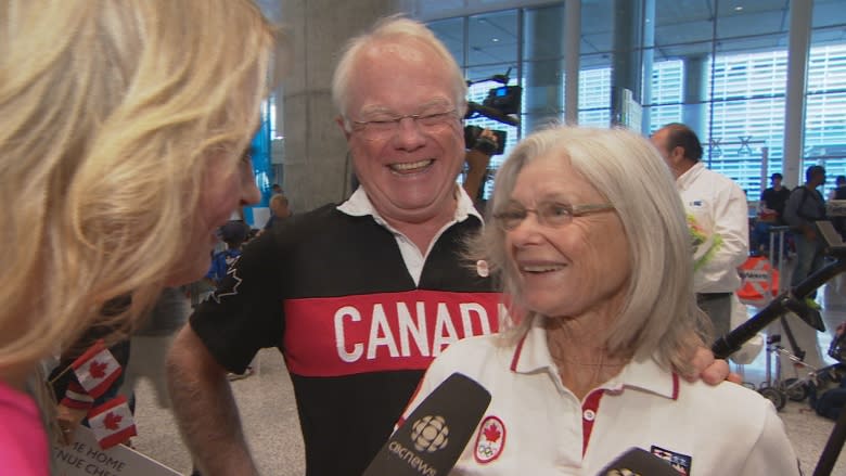 Smiles and choked-up tears: Rosie MacLennan's parents after Rio