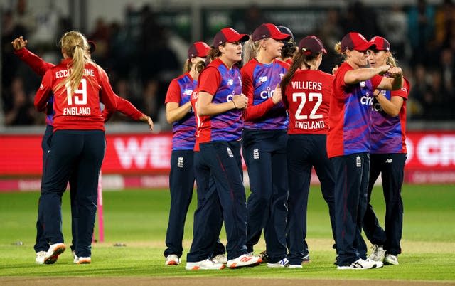 England celebrate winning 