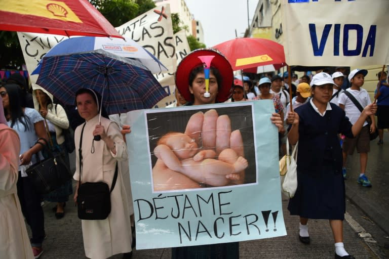 Backed by the influential Catholic and Evangelical churches, anti-abortion protesters came out in force on September 2, 2018