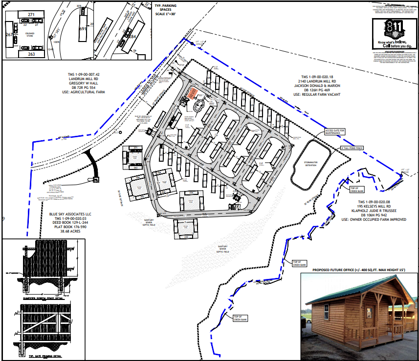 Latest site plan for proposed RV park in northern Spartanburg County.