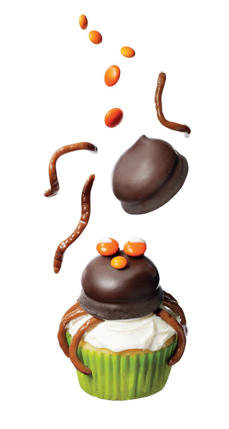 <p>A creepy crawler that won't make you jump! It's made out of a chocolate-covered marshmallow cookie, with Tootsie Roll legs and M&M's for eyes.</p><p><em><a href="https://www.womansday.com/food-recipes/food-drinks/recipes/a11251/spider-bite-cupcake-recipe-122725/" rel="nofollow noopener" target="_blank" data-ylk="slk:Get the recipe from Woman's Day »;elm:context_link;itc:0;sec:content-canvas" class="link ">Get the recipe from Woman's Day »</a></em></p>