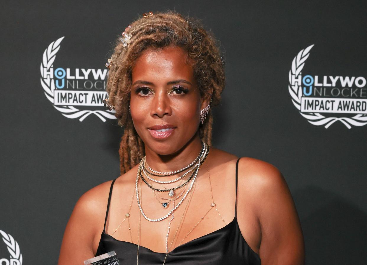 Kelis poses backstage during the 2nd annual Hollywood Unlocked Impact Awards on June 24, 2022 in Beverly Hills, Calif.