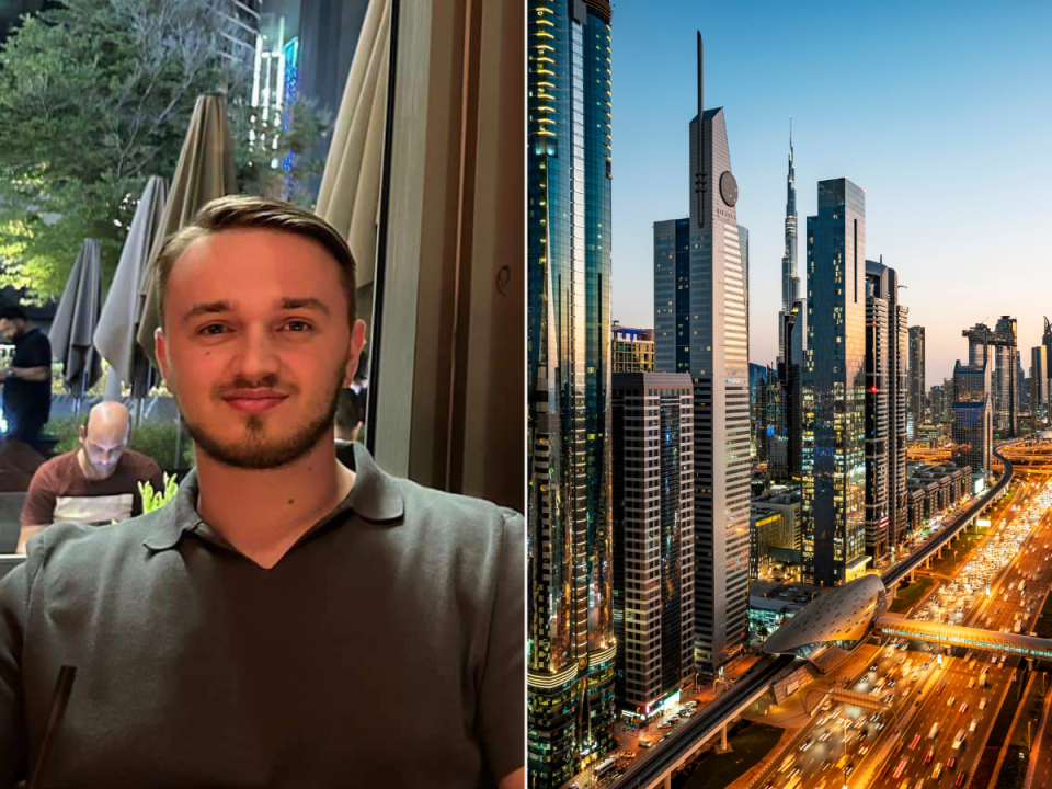 Harrison Granger zog im Jahr 2023 mit seiner Partnerin nach Dubai. - Copyright: Harrison Granger / Getty Images