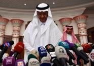 Saudi Energy minister Prince Abdulaziz bin Salman is pictured during a news conference in Jeddah