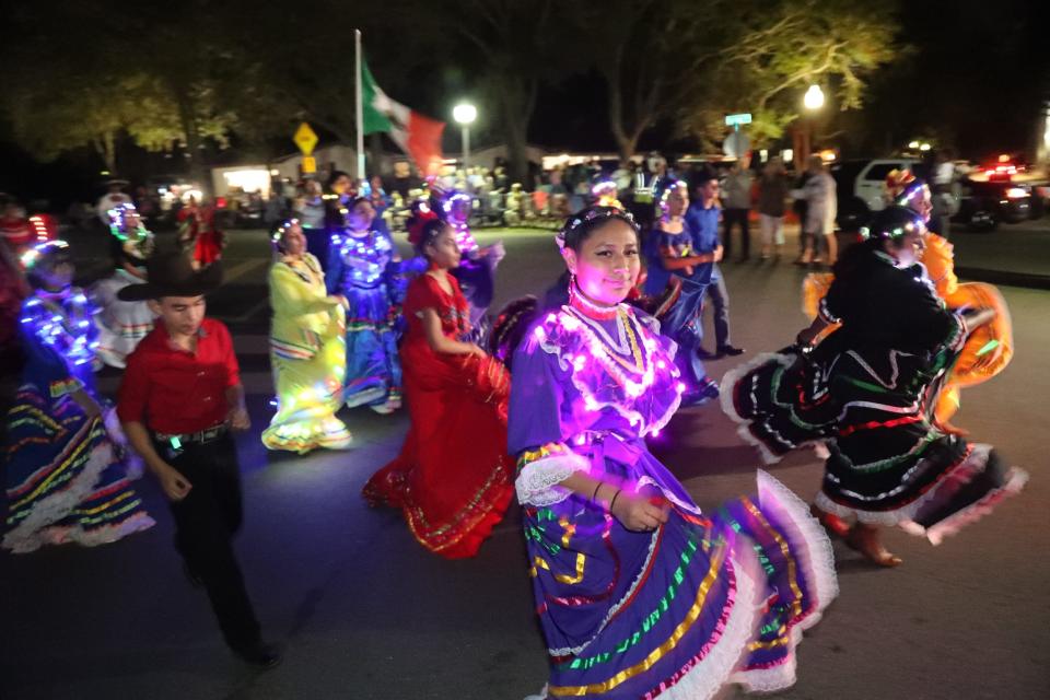 Participants in the Edison Festival of Light Grand Parade make their way down Cortez Boulevard to begin the parade on Saturday, Feb. 19, 2022, in Fort Myers.