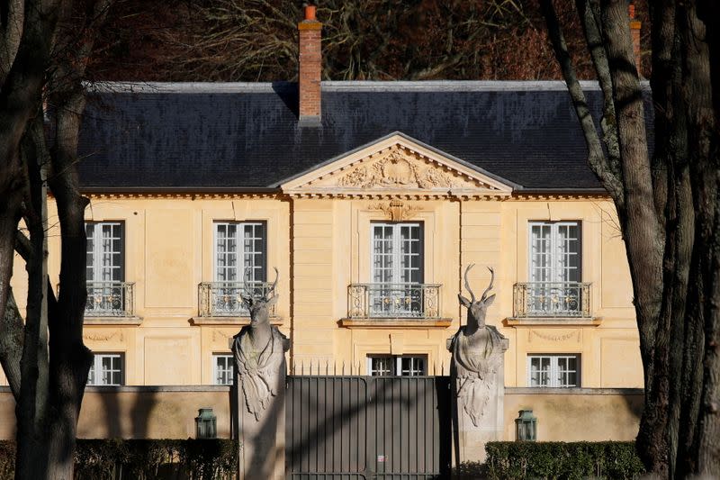 French President Macron into quarantine at the presidential retreat of La Lanterne in Versailles