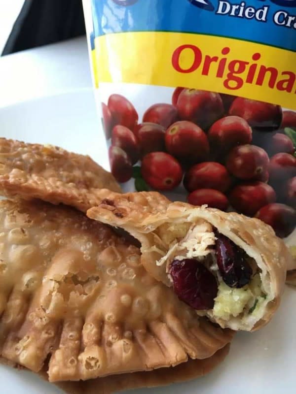 <p>Stylish Cravings</p><p>Thanksgiving dinner in an empanada.</p><p><strong>Get the recipe:</strong> <a href="https://stylishcravings.com/turkey-stuffing-cranberry-empanadas/" rel="nofollow noopener" target="_blank" data-ylk="slk:Turkey, Stuffing & Cranberry Empanadas;elm:context_link;itc:0;sec:content-canvas" class="link ">Turkey, Stuffing & Cranberry Empanadas</a></p>