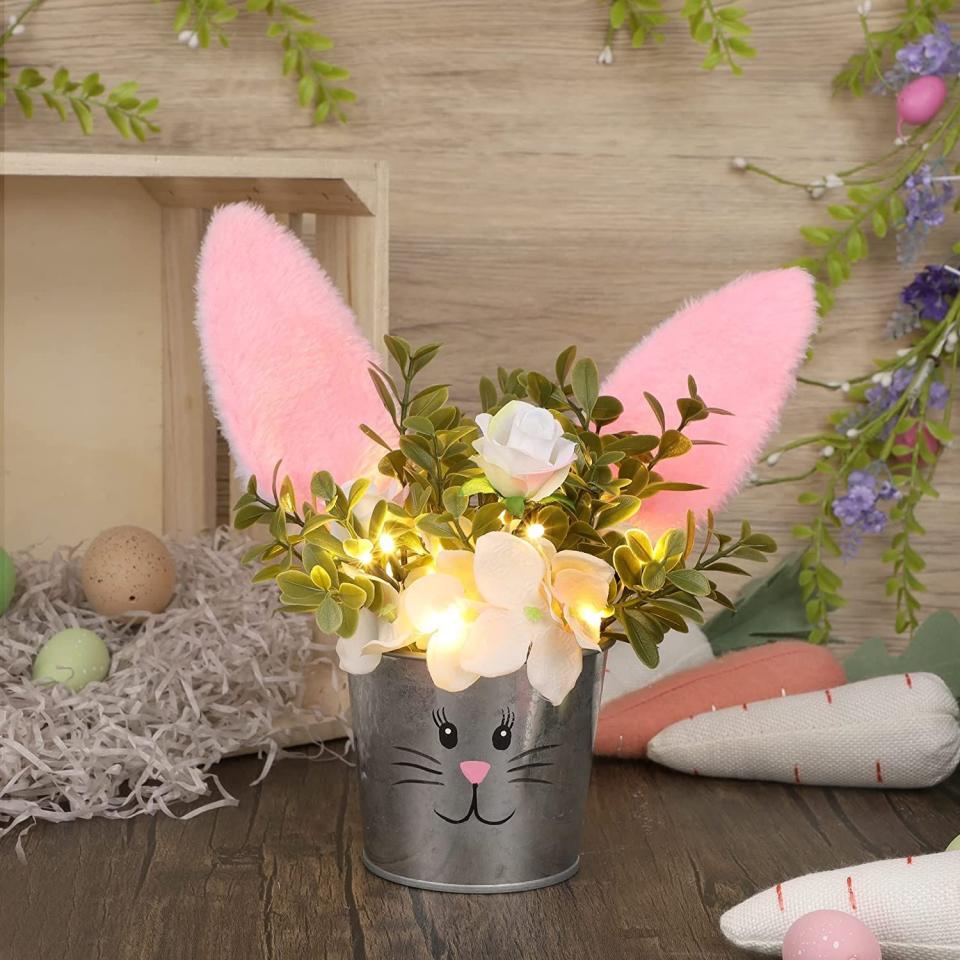 14) Artificial Flowers with Bunny Ears