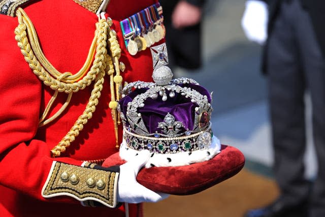 The diamond-covered Imperial State Crown 