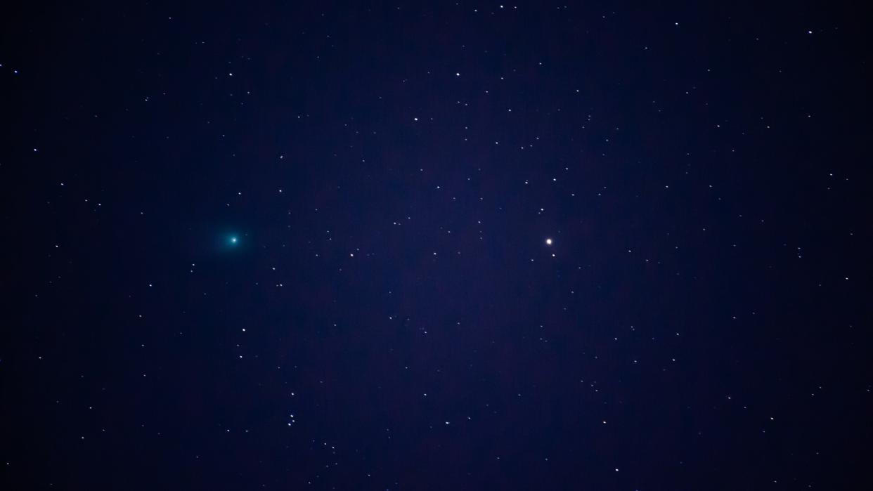  An image of Comet C/2022 E3 (ZTF) as seen over Italy on Jan. 24, 2023. 