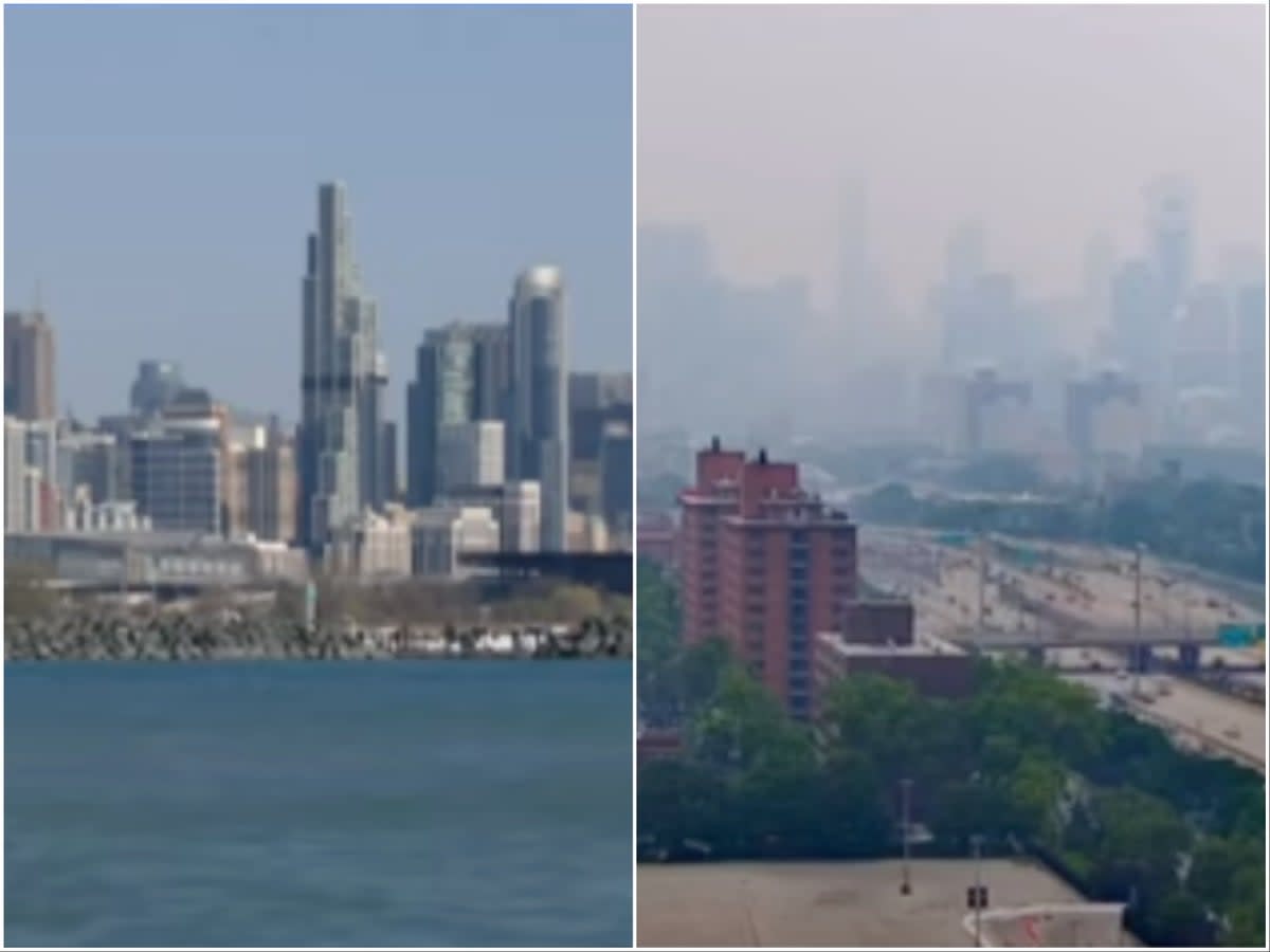 Chicago has seen worsening air quality because of the smoke coming from the Canadian wildfires (Screenshot / CBS 2 Chicago)