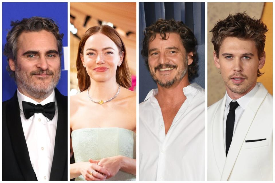 Joaquin Phoenix, Emma Stone, Pedro Pascal and Austin Butler (Getty)