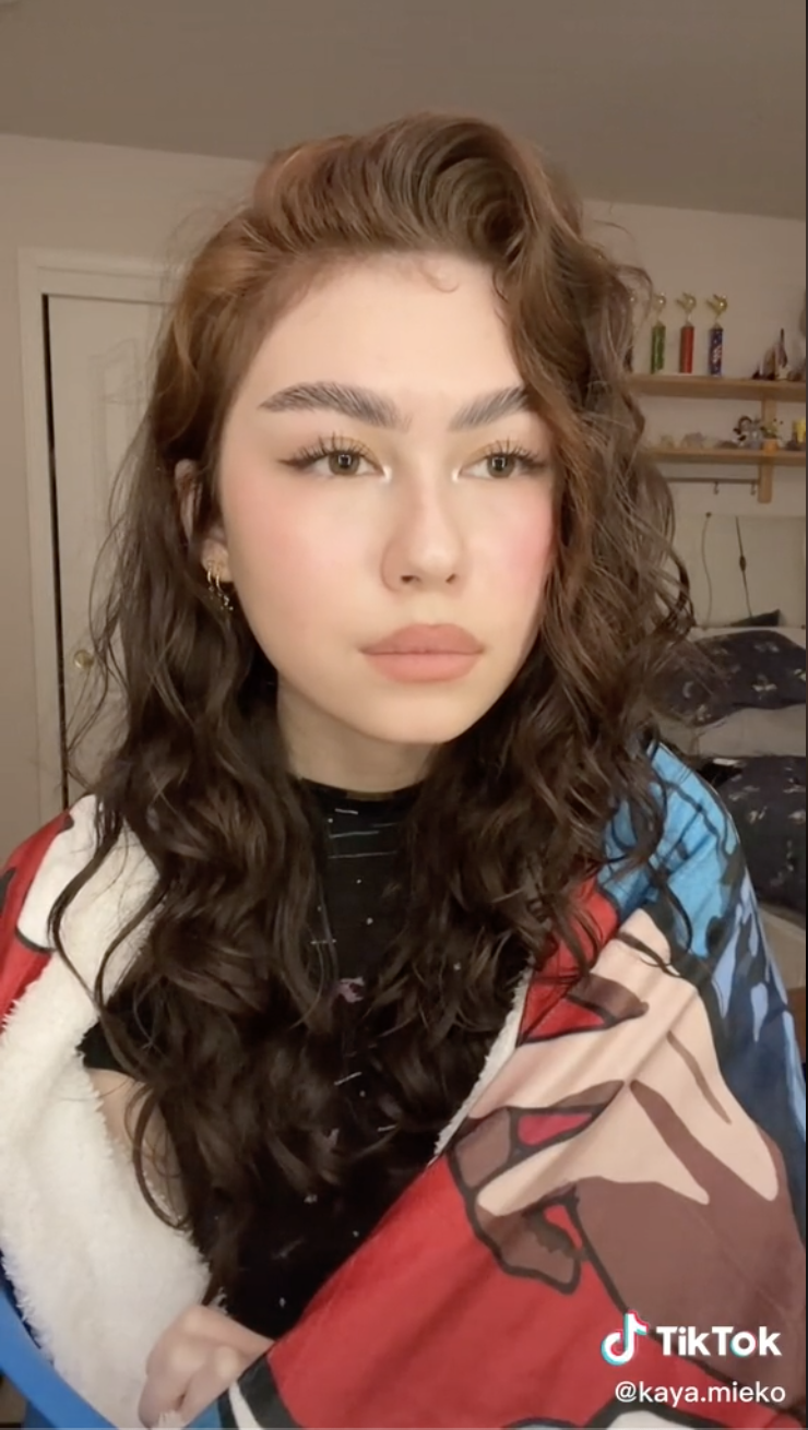 Screen shot of Kaya's TikTok video