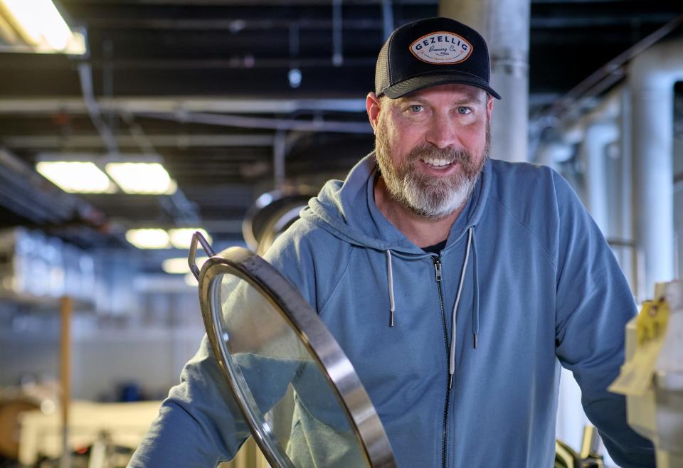 Joe Kesteloot is the head brewer at Gezellig Brewing Company in Newton.