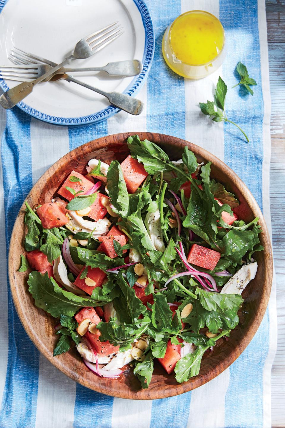 Watermelon and Arugula Chicken Salad