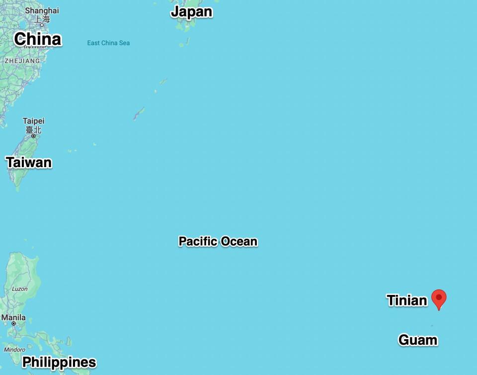 Tinian Pacific Island map