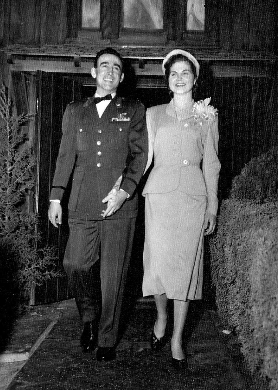 Jim and Edna Marantos on their wedding day in March 1954.