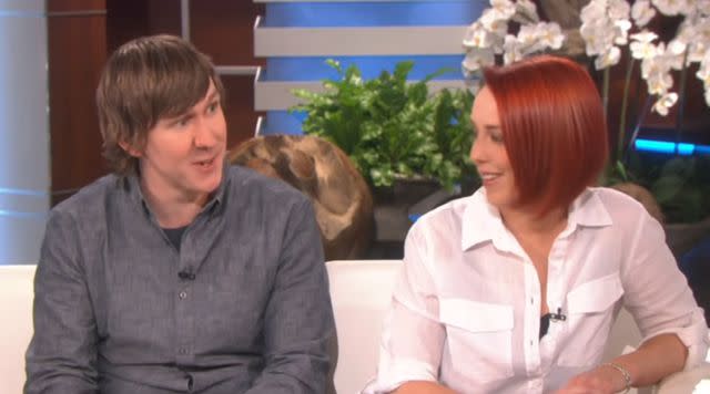 <p>TheEllenShow/YouTube</p> Keir (left) and Grace Johnston on 'The Ellen DeGeneres Show'