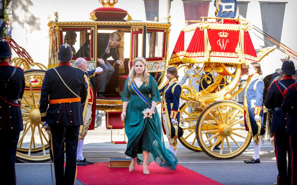Princess Amalia arrives at the Royal Theatre for the opening of the parliamentary year in September at The Hague - P van Katwijk/ Getty Images Europe