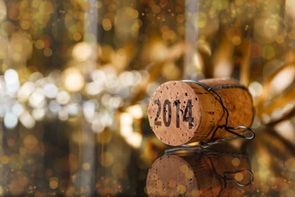 champagne cork new year's 2014