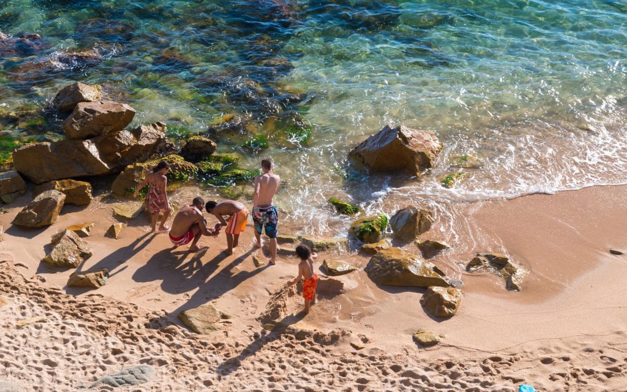 sandy beach in Lloret de Mar