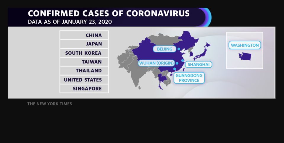 Coronavirus cases confirmed