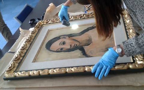 Pablo Picasso's 'Head of a Young Woman' was handed in to Spanish Authorities  - Credit: STR/EPA/REX/Shutterstock