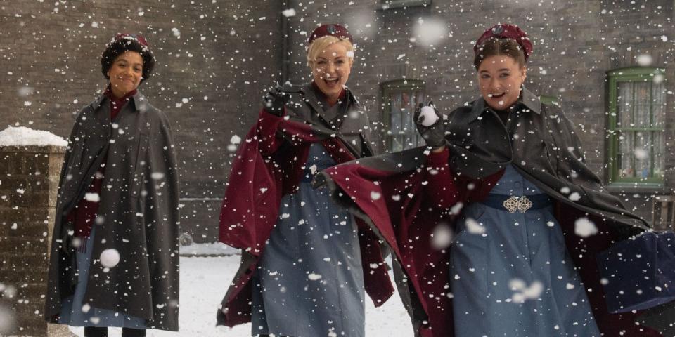 leoni elliott, helen george, megan cusack, call the midwife season 12