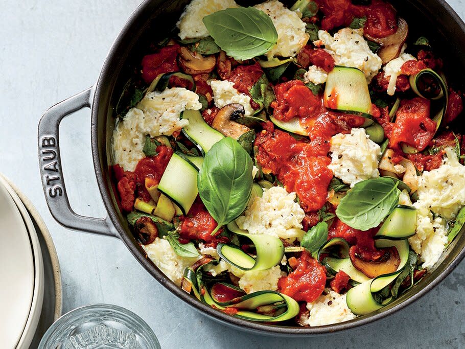 July: Zucchini-Mushroom Caprese Bowl