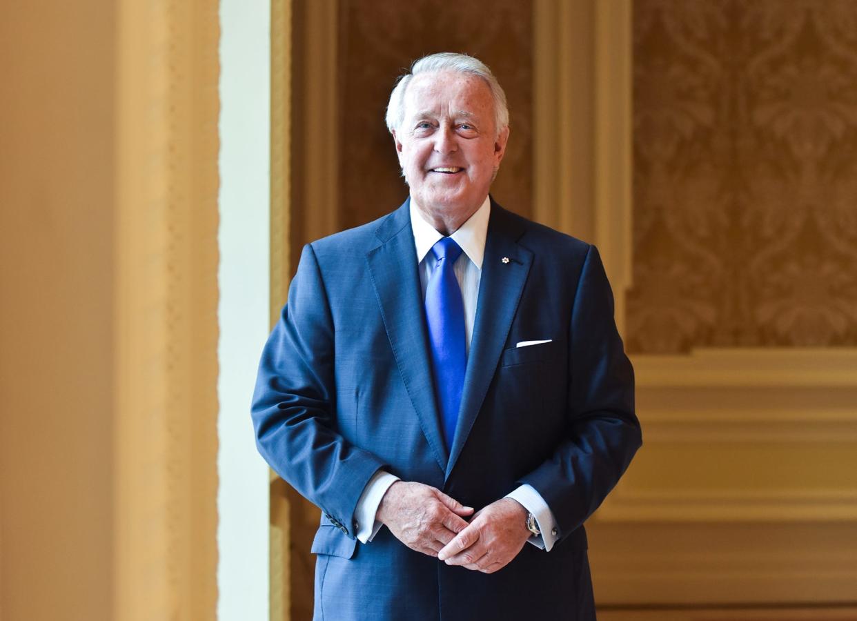 Former Canadian Prime Minister Brian Mulroney spoke during the Palm Beach Civic Association Annual Awards Luncheon at The Breakers in 2015.