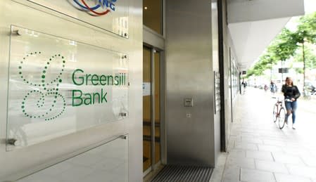 The Greensill Bank is pictured in downtown Bremen