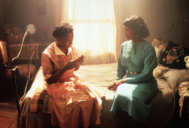 Celie (Goldberg) and Shug's (Margaret Avery) romantic affair is practically nonexistent in Steven Spielberg's 